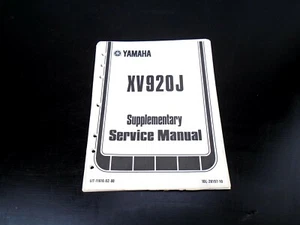 Genuine YAMAHA -1981 - XV920J - SUPPLEMENTARY Service MANUAL - (Very Good Cond) - Picture 1 of 12