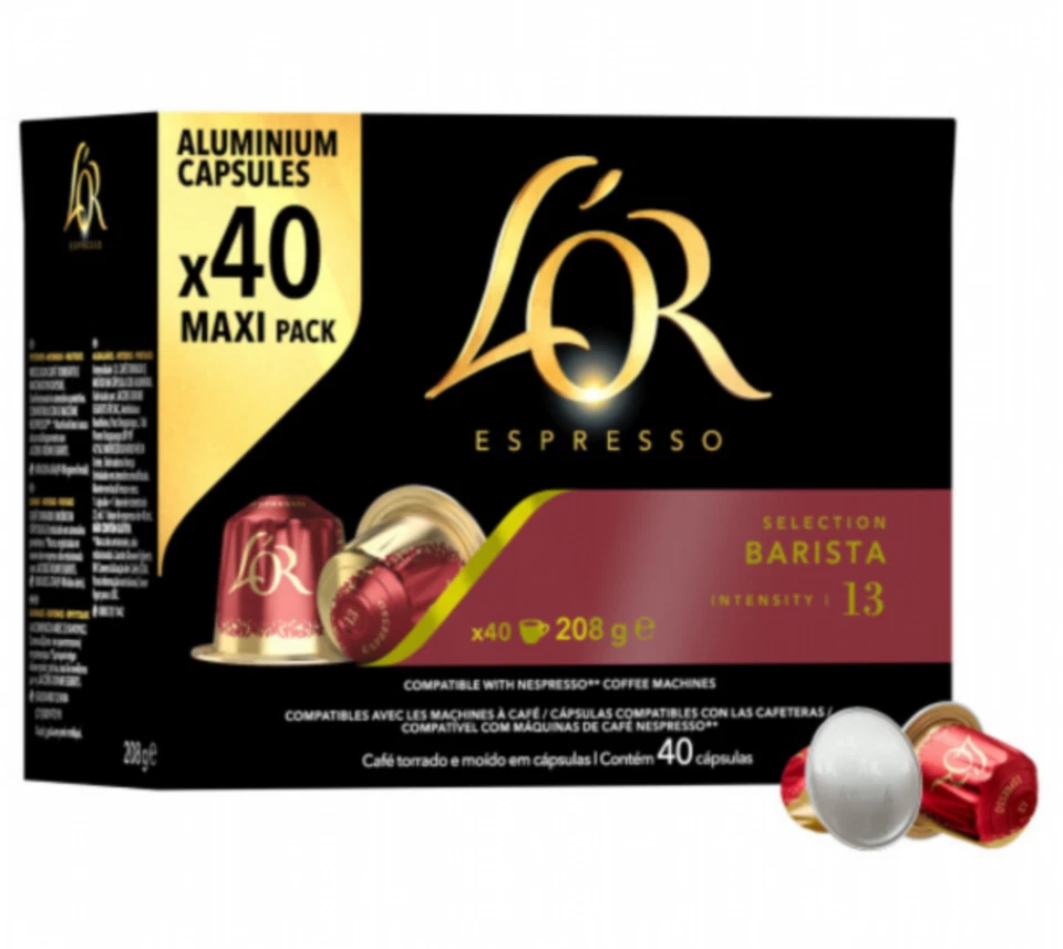 200 BARISTA L'OR ESPRESSO-KAFFEEKAPSELN –NESPRESSO-KOMPATIBLE ALUMINIUMKAPSELN - Bild 1 von 1