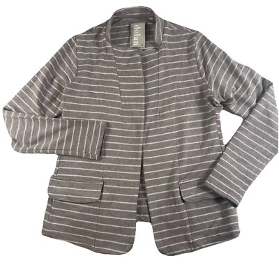 Blazer Anthropologie Dolan Tejido Mujer Pequeño Marrón Blanco Rayas Elástico Clásico Foto 1 de 4