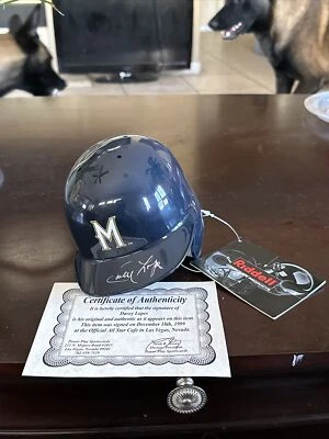 Davey Lopes Signed LA Dodgers Mini Helmet '81 W.S.C' M Riddell 1997 NWT TAGS COA - Image 1 of 4