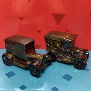 Vintage Banthrico 1926 Ford Model A & 1930 Stanley DieCast Metal Coin Bank - Picture 1 of 8