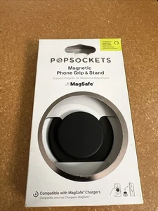GENUINE Popsockets Magnetic MAGSAFE Phone Grip & Stand BLACK OPEN BOX NEW! - Picture 1 of 5