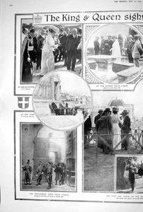 Alte 1923 König Königin Sicht Katakomben Villa D-Este Päpstliche Schweizer G 20. - Bild 1 von 2