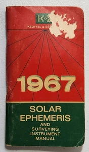 1967 Solar Ephemeris and Surveying Instrument Manual - Picture 1 of 12
