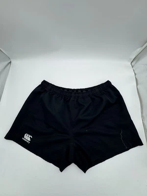 Canterbury New Zealand Shorts Mens 4XL Black Rugby Elastic Waist Durable - Image 1 of 3