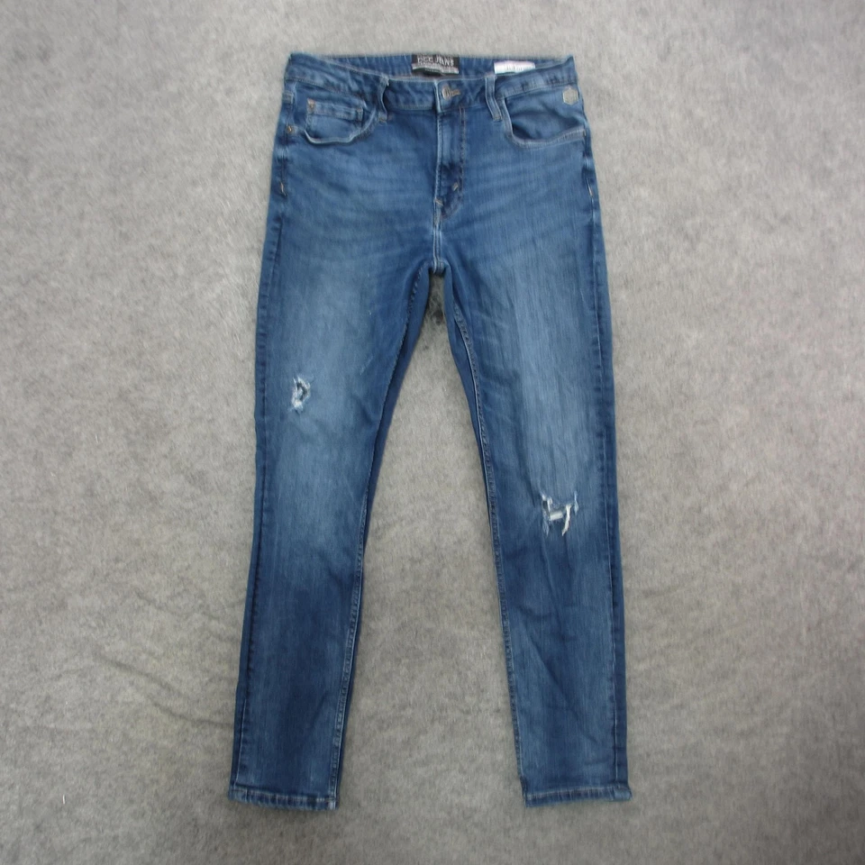 Pantalones de mezclilla DCC ajustados para hombre 32x30 azules desgastados elásticos informales modernos Foto 1 de 4