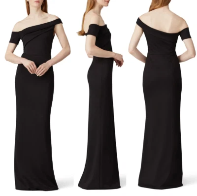 Черное коктейльное вечернее платье с открытыми плечами Halo Eve Zendaya черное женское размер США 8 - Изображение 1 из 4