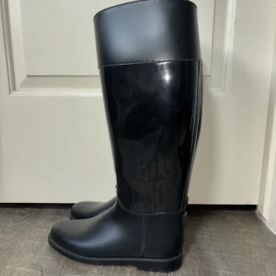 JIMMY CHOO Botas de Lluvia Negras 41 Usadas en Excelente Condición Foto 1 de 4