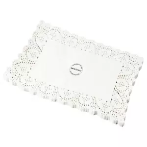 Lace Doilies Paper Rectangular 100 Pieces White Square Lace Paper Placemats For - Picture 1 of 7
