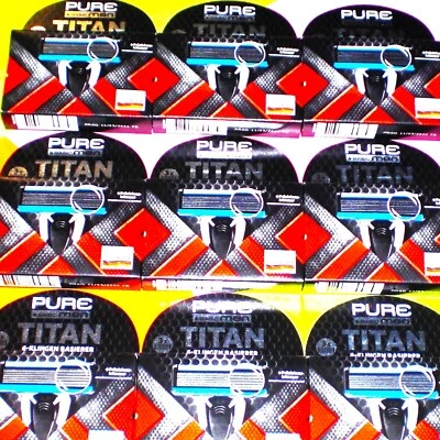 PURE 6-KLINGEN RASIERER TITAN 27 Stk Ersatzklingen Markenqualität