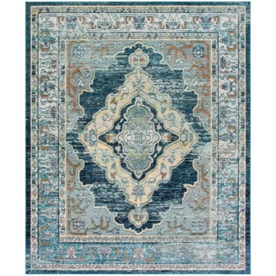 Alfombra SAFAVIEH Crystal CRS500M azul/amarilla Foto 1 de 4