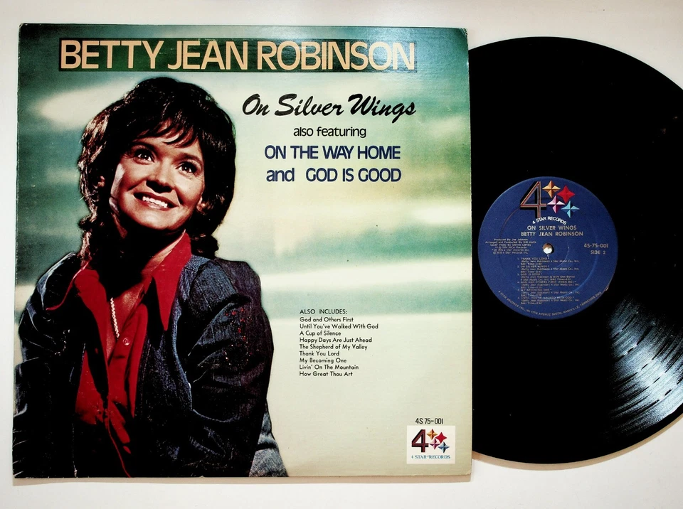 Betty Jean Robinson On Silver Wings LP Signed to Ed Brantley WIVK Radio - Image 1 of 2