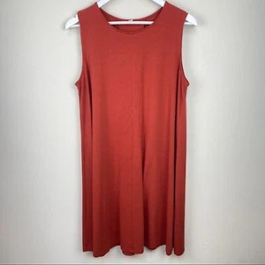 Uniqlo Sleeveless Dress Burnt Orange Women's Size Large - Picture 1 of 5
