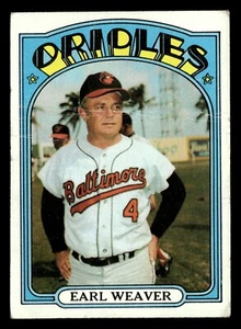 1972 Topps EARL WEAVER #323 FR Baltimore Orioles HOF - Picture 1 of 2