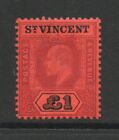 ST VINCENT SG 93 ED VII 1904 £1 M/M