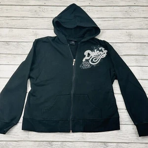 Dale Earnhardt Jr Women's Plus 2XL XXL # 88 Black Sweatshirt w/ Gray Silver Logo - Picture 1 of 2