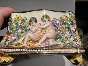 Capodimonte Porcelain Box (casket)Made In Italy Vintage Lid Box 7.5" X 5" - Bild 1 von 10