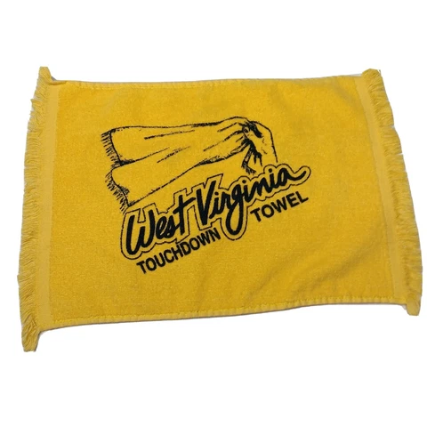 Vtg WVU Mountaineers Football Touchdown Towel Cannon West Virginia University Cover