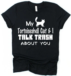 Camiseta Caparazón de Tortuga Dueño de Gato Regalo Hablar Basura Sobre Ti Regalo para Amante de Gatos - Imagen 1 de 1