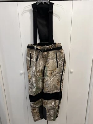 BERETTA Men's Suspender Active Pants Camo Waterproof Hunting Bibs Sz M, GUC! - Image 1 of 4