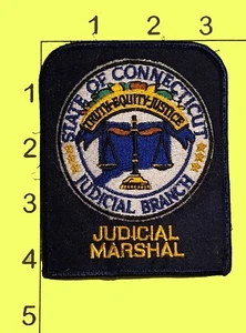 State of Connecticut Patch Judicial Marshal Vintage Embroidered - Picture 1 of 1