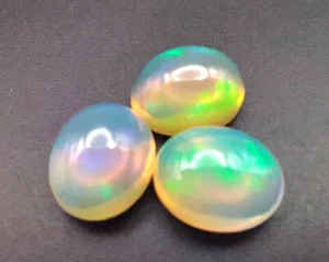 GOLDJUNGE69 GJ 3x ÄTH. OPAL CABOCHON 10x8mm ca 5,4ct EDELSTEIN SUPERFEUER - Bild 1 von 5