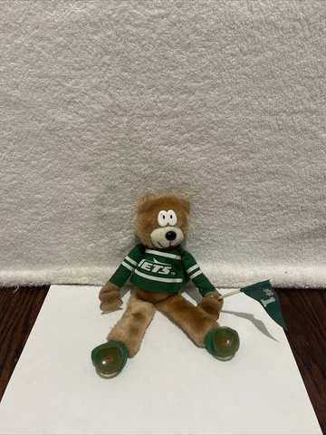 NFL Official Licensed JETS Bear CAR WINDOW PLUSH Mascot Vintage 80's Cover