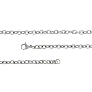 Pulsera con cadena de cable de acero inoxidable 7,87" - 4 mm - 1 pulsera - N183 - Imagen 1 de 2