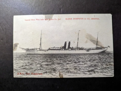 1909 Turks and Caicos Ship Postcard Cover to Taplow Kochs England Cover