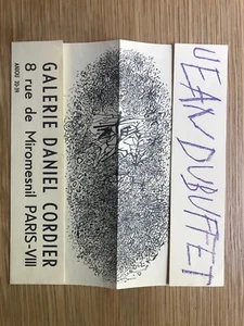 Jean DUBUFFET Invitation As tu cueilli la fleur de barbe Daniel Cordier Art Brut - Picture 1 of 2