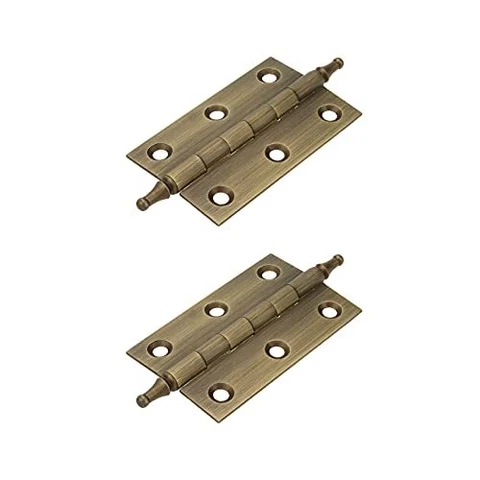 Brass Hinges  Butt Hinges 2Pcs 2.5 Inch Retro Style Bronze Loose Pin Hinges with Cover