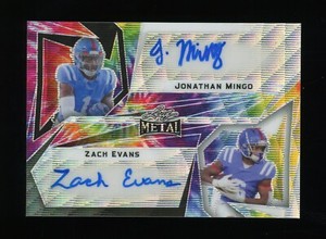 2023 Leaf Metal Jonathan Mingo/Zach Evans Dual Auto Autograph RC 3/4 Rookie