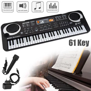 Kinder Klavier Tastatur 61 Tasten Digitaler Keyboard Musikklavier mit Mikrofon - Bild 1 von 12