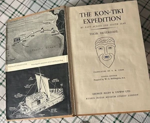 The Kon-Tiki Expedition Thor Heyerdahl School Edition Hardcover Adventure Book - Picture 1 of 3
