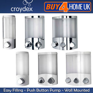 Croydex Euro Soap Shower Gel Bathroom Pump Dispenser Wall Mounted Aviva