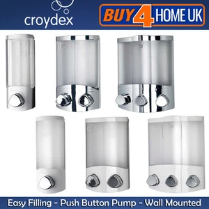 Croydex Euro Soap Shower Gel Bathroom Pump Dispenser Wall Mounted Aviva - Picture 1 of 1