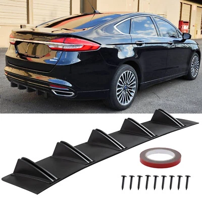 Rear Diffuser 10 Fin Bumper Lip Splitter Spoiler Set For Ford Fusion 2010-2020 - Image 1 of 4