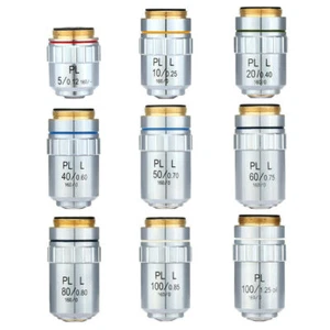 Planachromatisches metallurgisches Mikroskop-Objektiv mit großem Arbeitsabstand - Bild 1 von 30