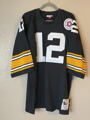 Camiseta masculina 2XL Pittsburgh Steelers Mitchell & Ness Terry Bradshaw #12 nova sem etiquetas - Imagem 1 de 4