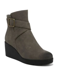 SOUL BY NATURALIZER Womens Green Archer Round Toe Wedge Zip-Up Booties 6.5 M - Picture 1 of 11