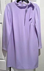 TALLA 14 Calvin Klein Vestido Mujer mangas largas color lila NUEVO REGALO NAVIDAD - Imagen 1 de 8