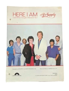 SHEET MUSIC  Air Supply  Here I Am  Vintage - Picture 1 of 2