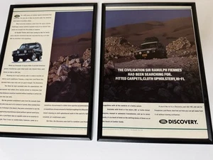 FRAMED Land Rover Discovery Sir Ranulph Fiennes Magazine Advert Man Cave Rare - Foto 1 di 3