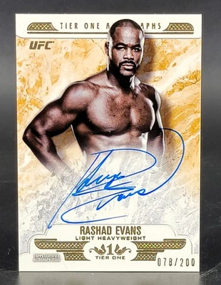 2017 Topps UFC Knockout Tier One Autographs #T1A-RE Rashad Evans 78/200 - Image 1 of 2