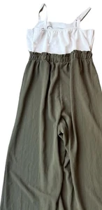 Pagliaccetto donna J For Justify verde mimetico bianco taglia XL maglione gamba larga pezzo unico - Foto 1 di 16