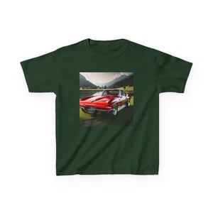 Vintage Corvette- Kids Tee, Vintage Car Shirt, Birthday Gift, Cool Kids [...] - Picture 1 of 69