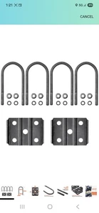 Kit de pernos en U de remolque de 7 pulgadas para eje de remolque de 5.200-7.000 lb, eje redondo de 3" (ver descripción - Imagen 1 de 9