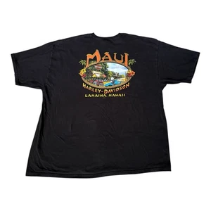 Harley-Davidson T-Shirt Herren Gr. 3 Xl Schwarz LAHAINA Hawaii 2007 USA Doppelseitig - Bild 1 von 8