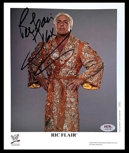 WWE RIC FLAIR P-877 HAND SIGNED AUTOGRAPHED 8X10 PROMO PHOTO WITH PROOF PSA COA - Picture 1 of 4