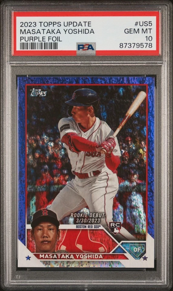 Masataka Yoshida (RC) - 2023 Topps Update Series Purple Foil /799 PSA 10 Pop 1 ! - Image 1 of 2